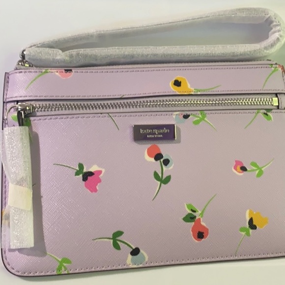kate spade Handbags - Kate Spade Lavender Wild Flower Ditsy wristlet NWT